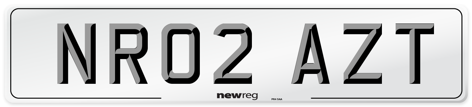 NR02 AZT Number Plate from New Reg